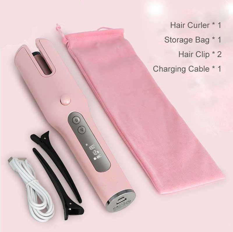 Wireless Automatic Curler USB  LCD Screen Ceramic Heating Anti-perm Curler - NawdeX