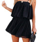 Ruched Spaghetti Strap Romper - NawdeX