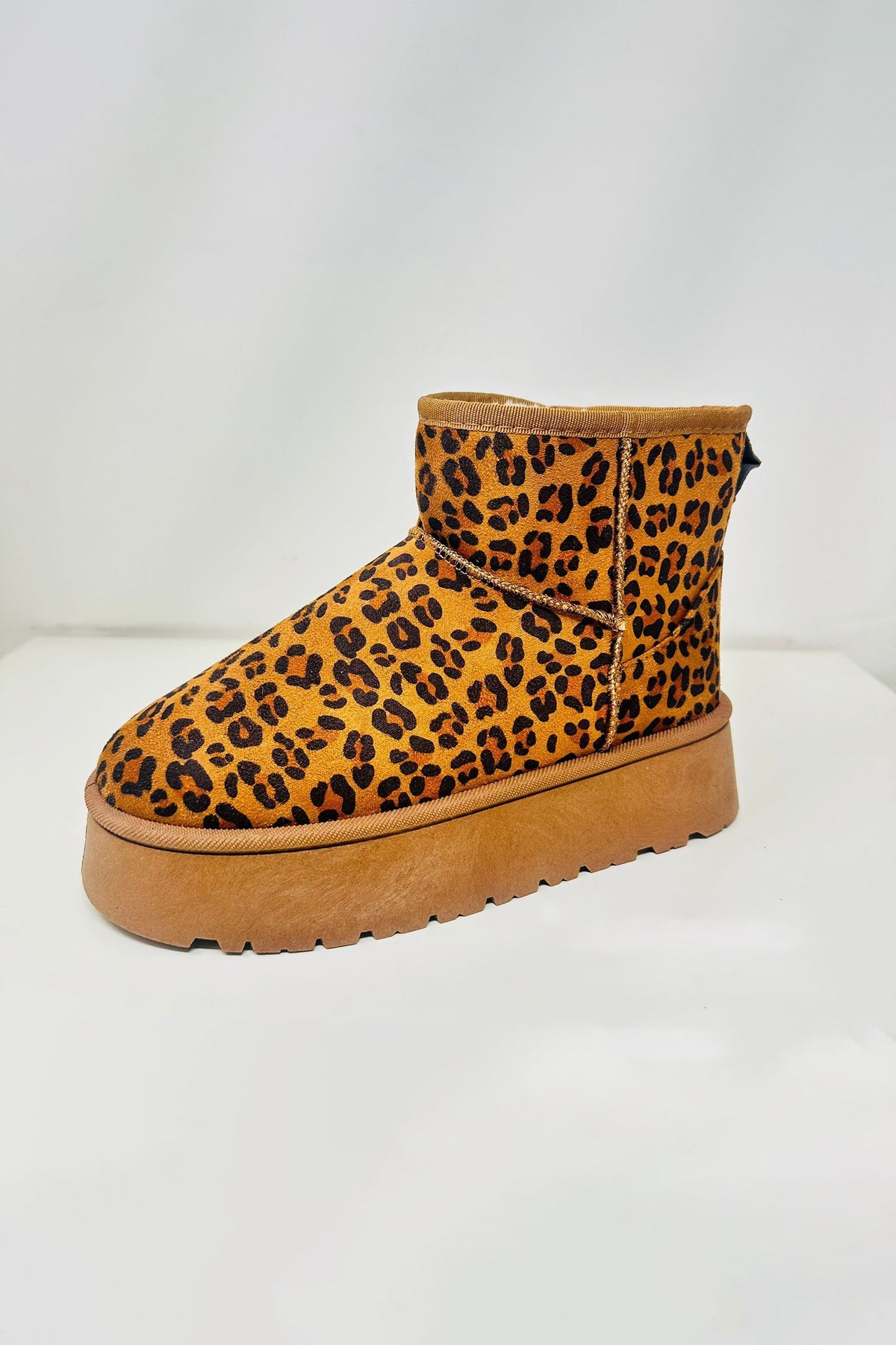 WILD DIVA Thermal Furry Leopard Platform Booties - NawdeX