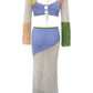 Tied Long Sleeve Top and Skirt Cover Up Set - NawdeX