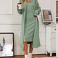 V-Neck Cami Dress and Open Front Cardigan Sweater Set - NawdeX