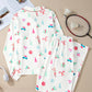 Printed Collared Neck Long Sleeve Top and Pants Lounge Set - NawdeX