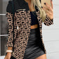 Printed Button Up Zip Detail Shacket - NawdeX