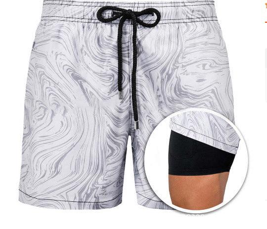 Mens Sports Double Layer Swim Shorts - NawdeX