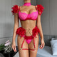Feather Lace Patchwork Women's Suit - NawdeX