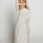 Tied Long Sleeve Top and Skirt Cover Up Set - NawdeX