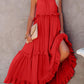Ruffled Sleeveless Maxi Dress with Pockets - NawdeX