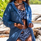 Button-Up Longline Shirt with Breast Pockets - NawdeX