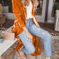 Open Front Long Sleeve Coat - NawdeX