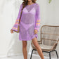 Openwork Contrast Long Sleeve Cover-Up - NawdeX