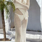Openwork Backless Flare Sleeve Cover-Up Dress - NawdeX