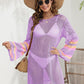 Openwork Contrast Long Sleeve Cover-Up - NawdeX
