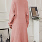 V-Neck Cami Dress and Open Front Cardigan Sweater Set - NawdeX