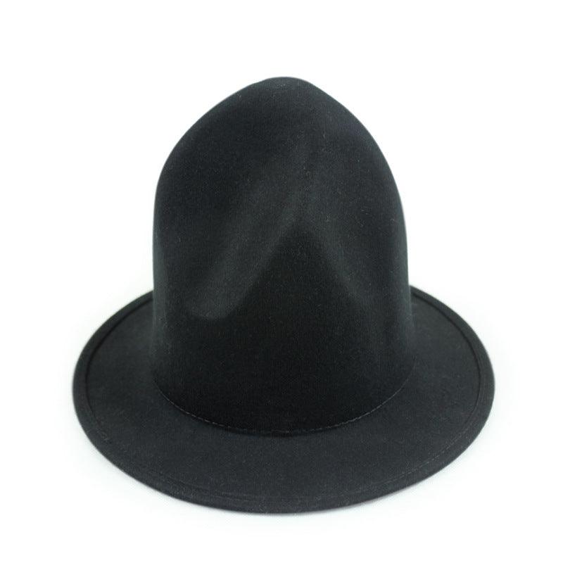 British Style Autumn And Winter Wool Pointed Magic Volcanic Rock Hat - NawdeX
