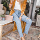 Open Front Long Sleeve Coat - NawdeX