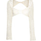 Tied Long Sleeve Top and Skirt Cover Up Set - NawdeX