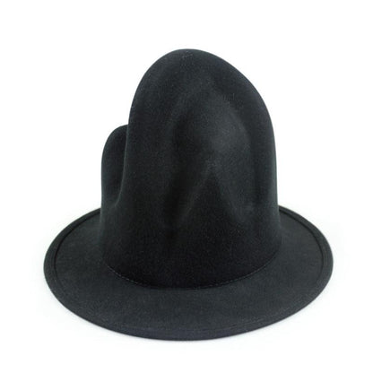 British Style Autumn And Winter Wool Pointed Magic Volcanic Rock Hat - NawdeX