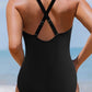 Twisted Crisscross V-Neck One-Piece Swimwear - NawdeX