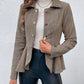 Ruffle Hem Collared Blazer - NawdeX