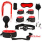BDSM Kits Adults Sex Toys For Women Men Handcuffs Nipple Clamps Whip Spanking Sex Metal Anal Plug Vibrator Butt Bdsm Bondage Set - NawdeX