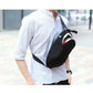 Men Anti Theft USB Rechargeable Luminous Shark Crossbody Bag - NawdeX