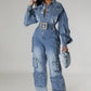 Denim Diva Cargo Jumpsuit