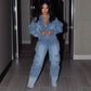 European Effect Straight-leg Pants Jumpsuit - NawdeX