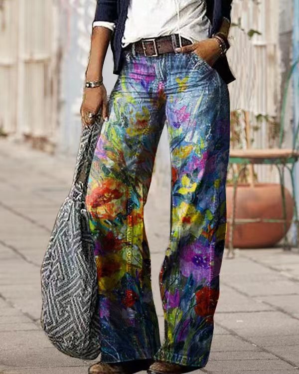 Diagonal Cloth  3D Pattern Casual Jeans - NawdeX