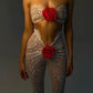 Rose petal lace Jumpsuit - NawdeX