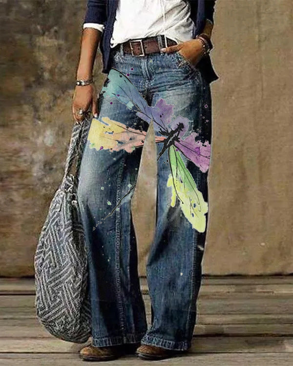 Diagonal Cloth  3D Pattern Casual Jeans - NawdeX