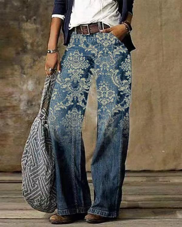 Diagonal Cloth  3D Pattern Casual Jeans - NawdeX