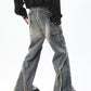 Men's Frayed Stitching Jeans
