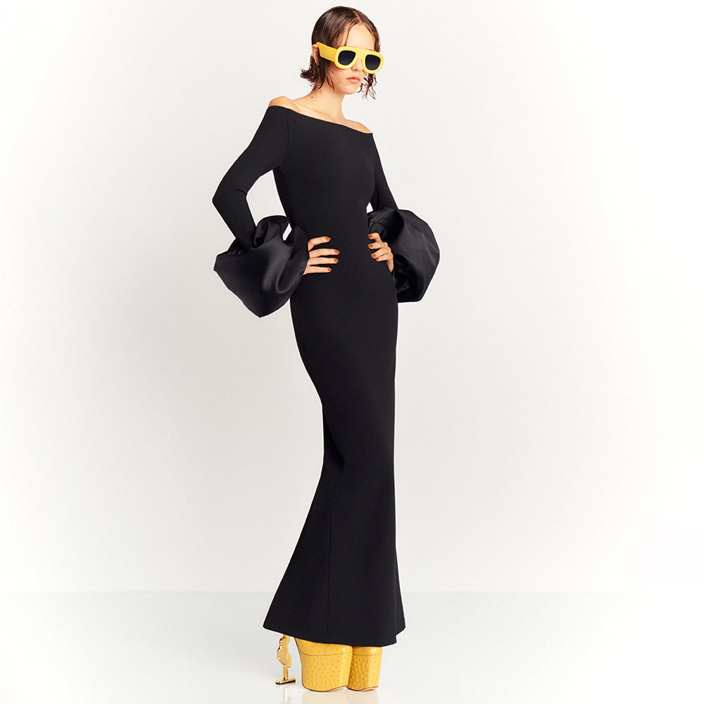 Long Sleeve French Lantern Dress - NawdeX