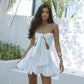 Women's Vacation Chiffon Tube Top Ruffled Suit - NawdeX