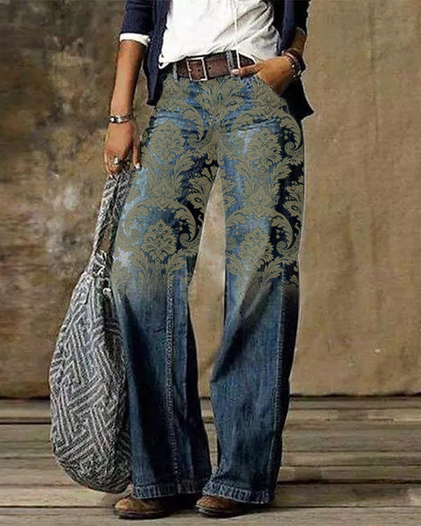 Diagonal Cloth  3D Pattern Casual Jeans - NawdeX