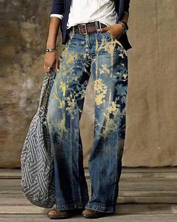 Diagonal Cloth  3D Pattern Casual Jeans - NawdeX