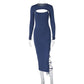 Women's Long-sleeved Shawl Strap Sleeveless Split Suit - NawdeX