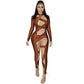 Stitching Long Sleeve Jumpsuit Women - NawdeX