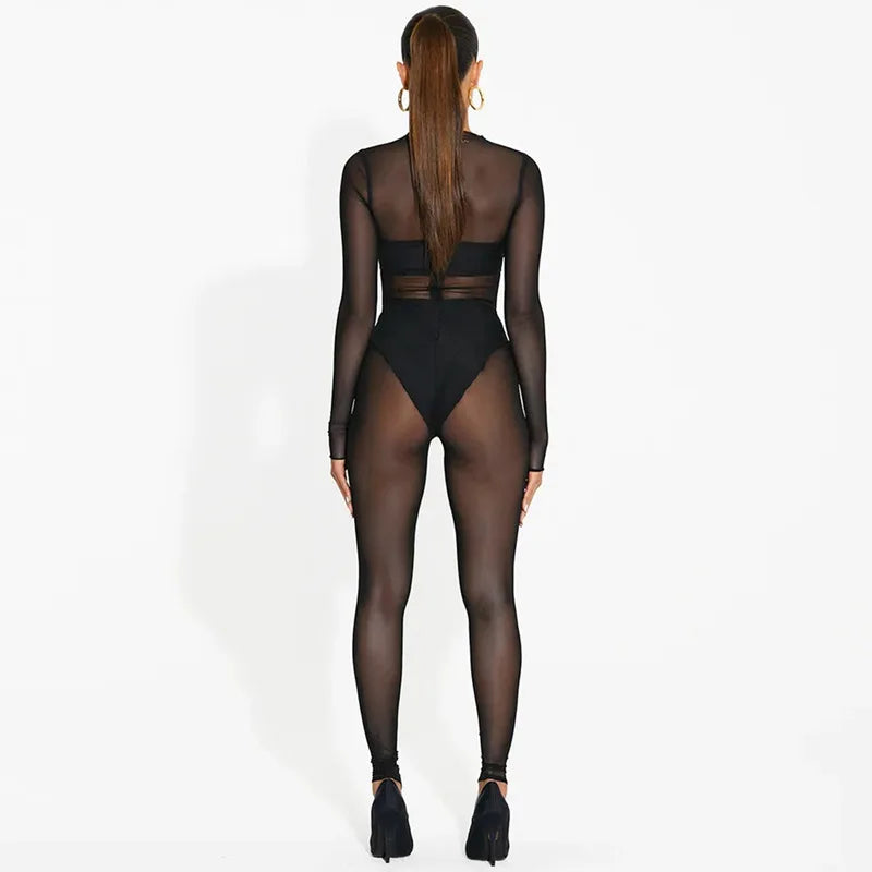 Love Me Mesh Jumpsuit - NawdeX