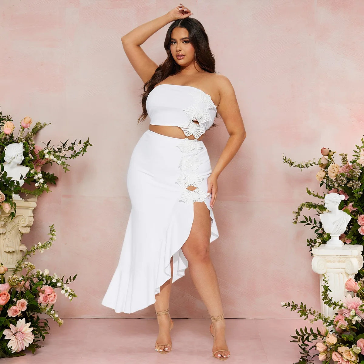 Bowknot Women's Dress Set Strapless