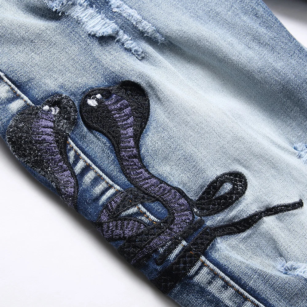 Snake Print Jeans