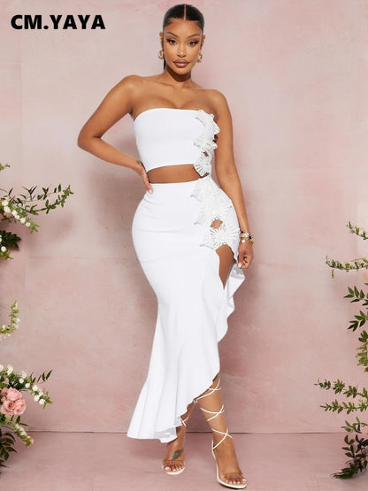 Bowknot Women's Dress Set Strapless