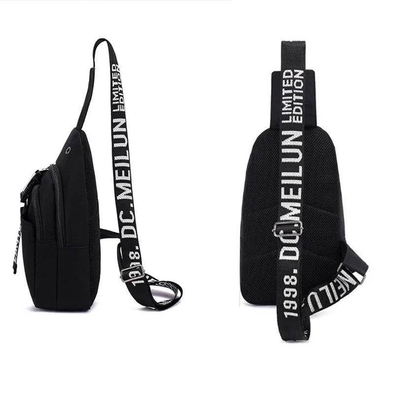 Multifunction Fashion Men Crossbody Bags USB Charging Chest Pack - NawdeX