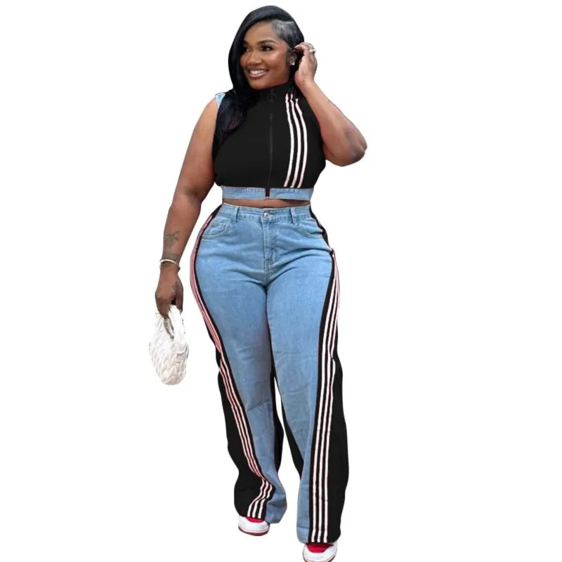 Plus Size Two Piece Tracksuit Outfit