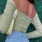 Love me  Long Sleeve Crop Top - NawdeX