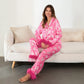 Christmas Feather Trim Long Sleeve Shirt+Pants - NawdeX