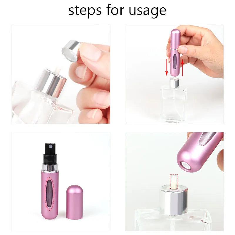 5ml Perfume Refill Bottle Portable Mini Refillable Spray Jar Scent Pump Empty Cosmetic Containers Atomizer for Travel Tool Hot - NawdeX