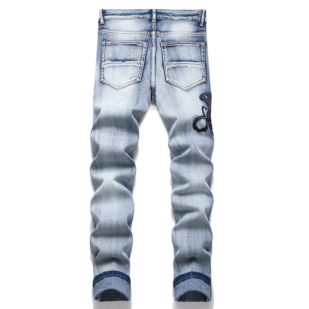 Snake Print Jeans