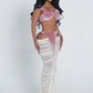 Velvet  Ruches Skirt Set