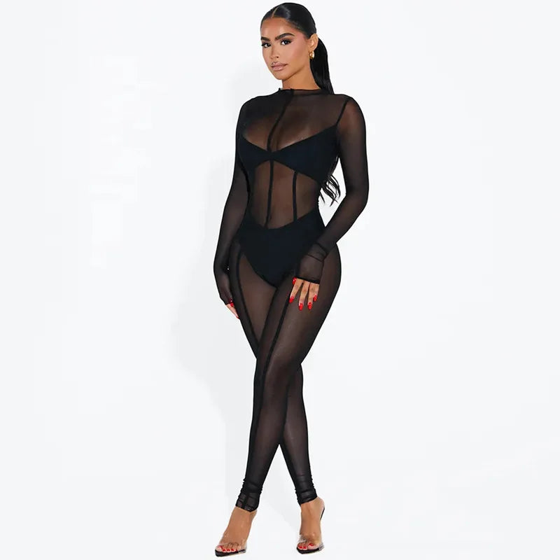 Love Me Mesh Jumpsuit - NawdeX